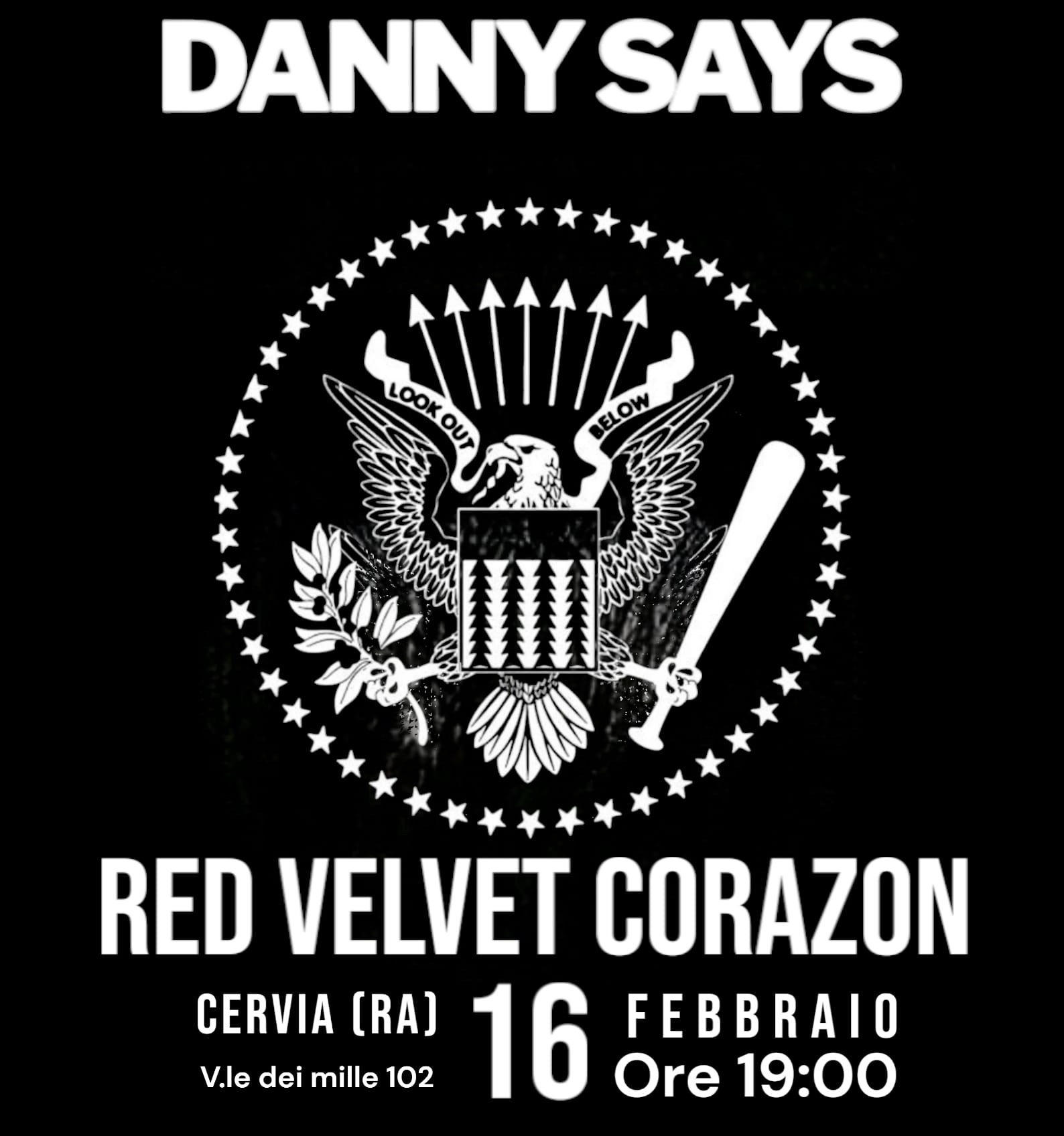 danny-says-ramones-tribute-al-red-velvet-corazon-2025-02-16 Danny Says - Tributo ai Ramones